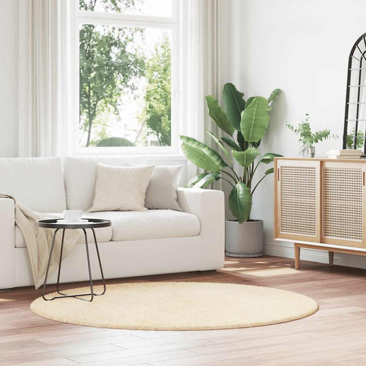 vidaXL Shaggy Rug High Pile NAVARRA Cream 160x160 cm Polyester