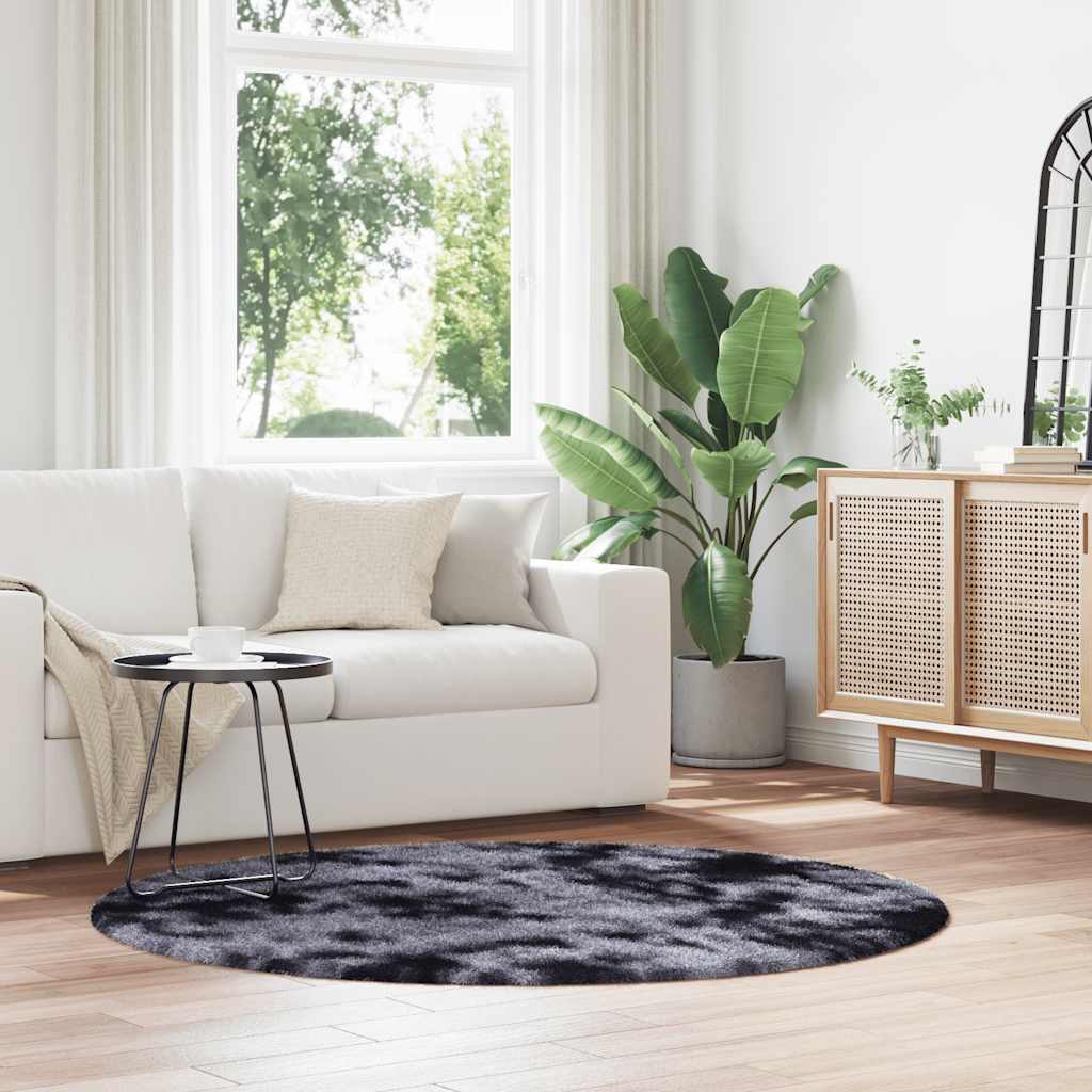 vidaXL Shaggy Rug High Pile NAVARRA Dark Grey 160x160 cm Polyester