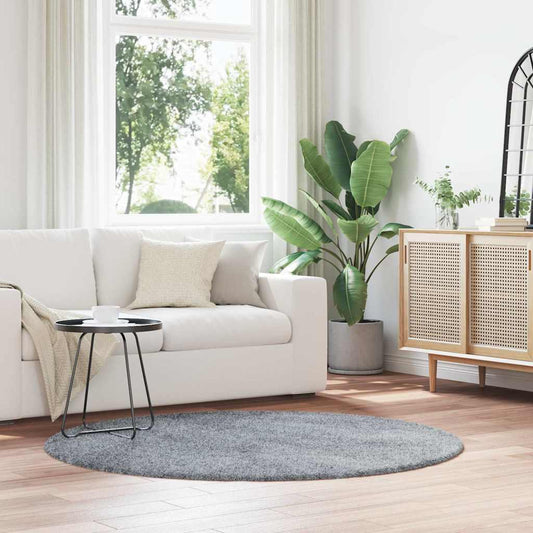 vidaXL Shaggy Rug High Pile NAVARRA Light Grey 160x160 cm Polyester