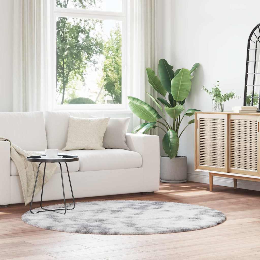 vidaXL Shaggy Rug High Pile NAVARRA Silver Grey 160x160 cm Polyester