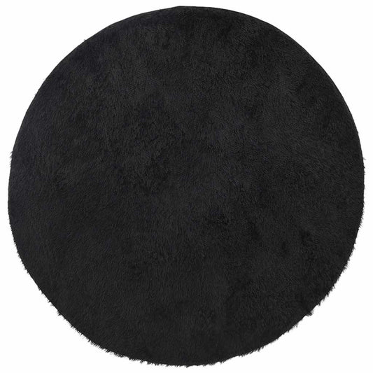 vidaXL Shaggy Rug High Pile NAVARRA Black 200x200 cm Polyester