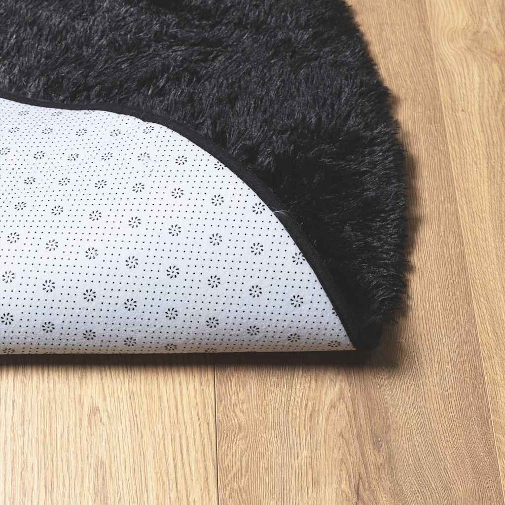 vidaXL Shaggy Rug High Pile NAVARRA Black 200x200 cm Polyester