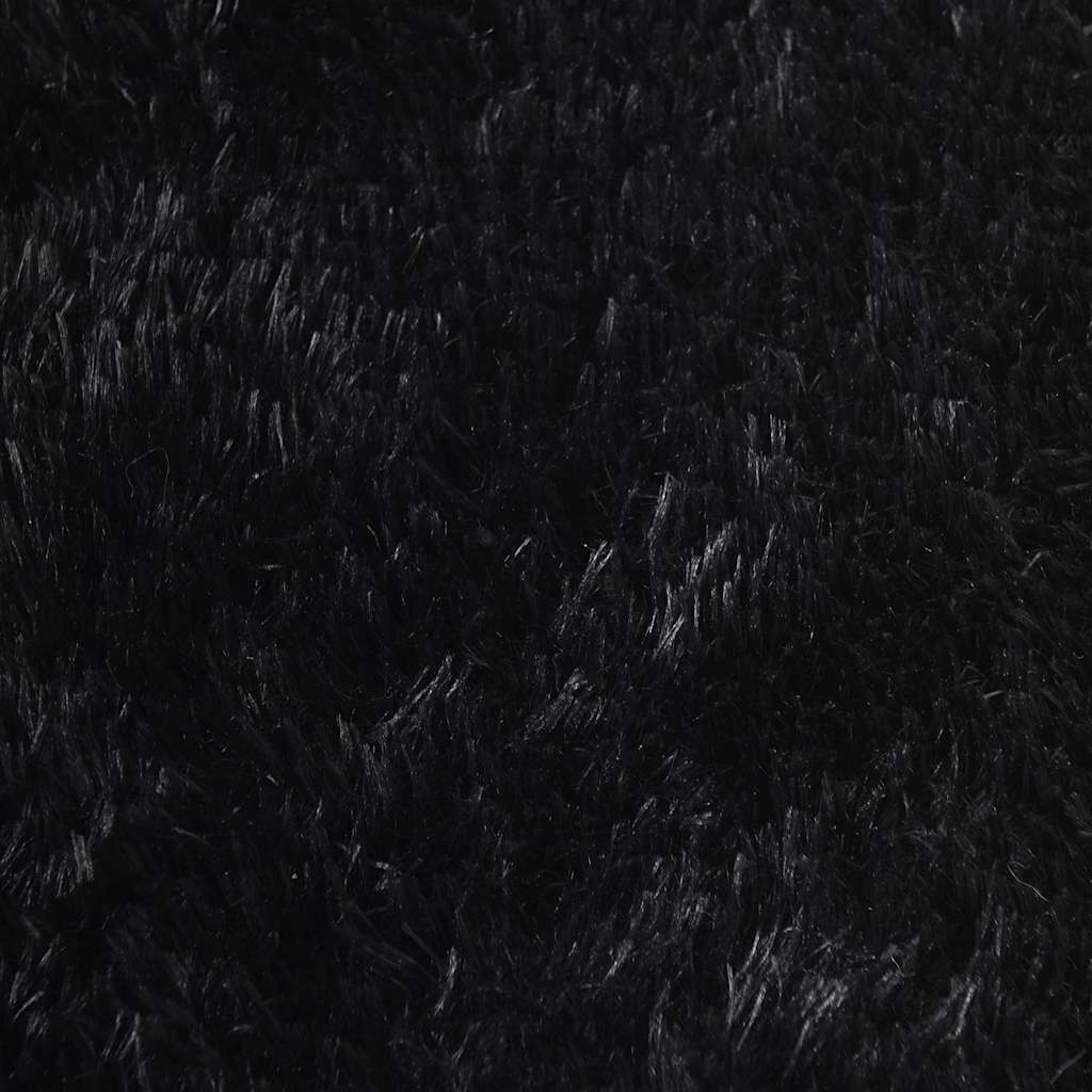 vidaXL Shaggy Rug High Pile NAVARRA Black 200x200 cm Polyester