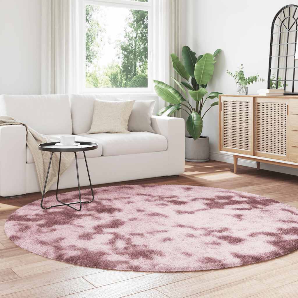 vidaXL Shaggy Rug High Pile NAVARRA Dusty Pink 200x200 cm Polyester