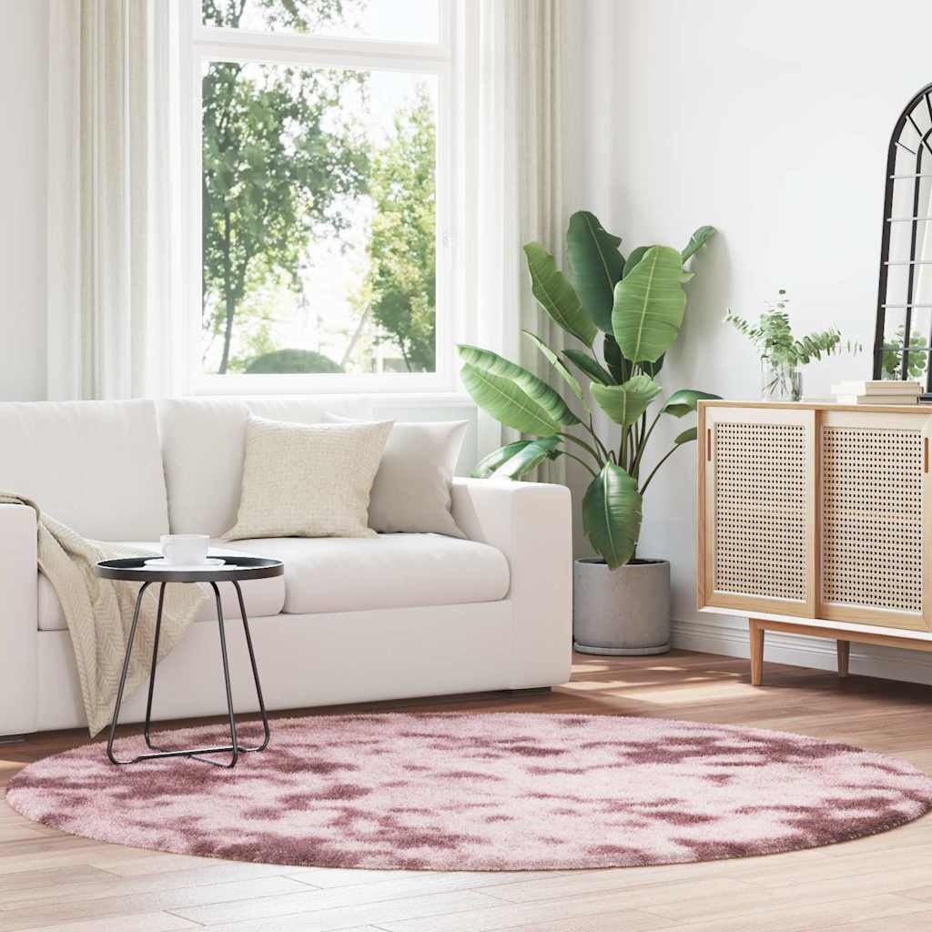 vidaXL Shaggy Rug High Pile NAVARRA Dusty Pink 200x200 cm Polyester