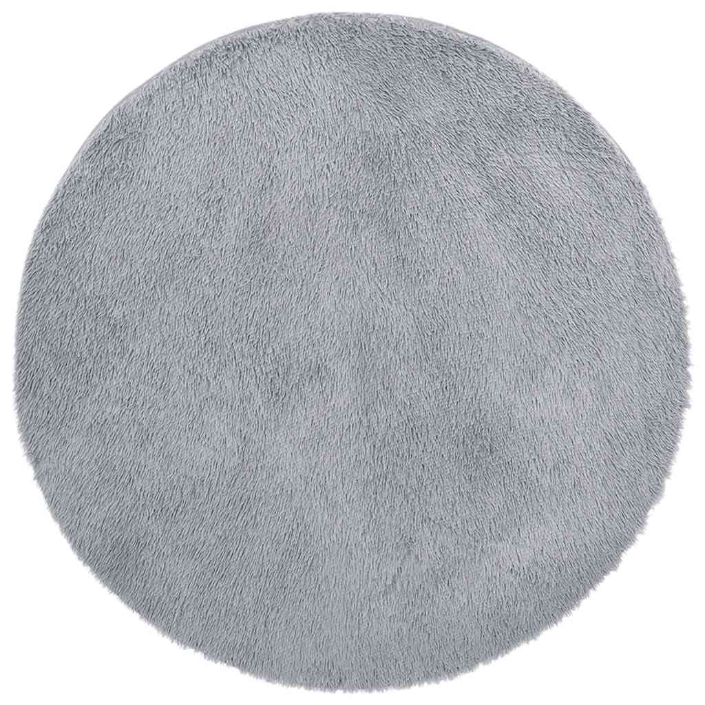 vidaXL Shaggy Rug High Pile NAVARRA Light Grey 200x200 cm Polyester