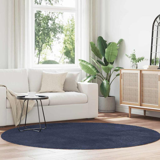vidaXL Shaggy Rug High Pile “NAVARRA” Navy 200x200 cm Polyester