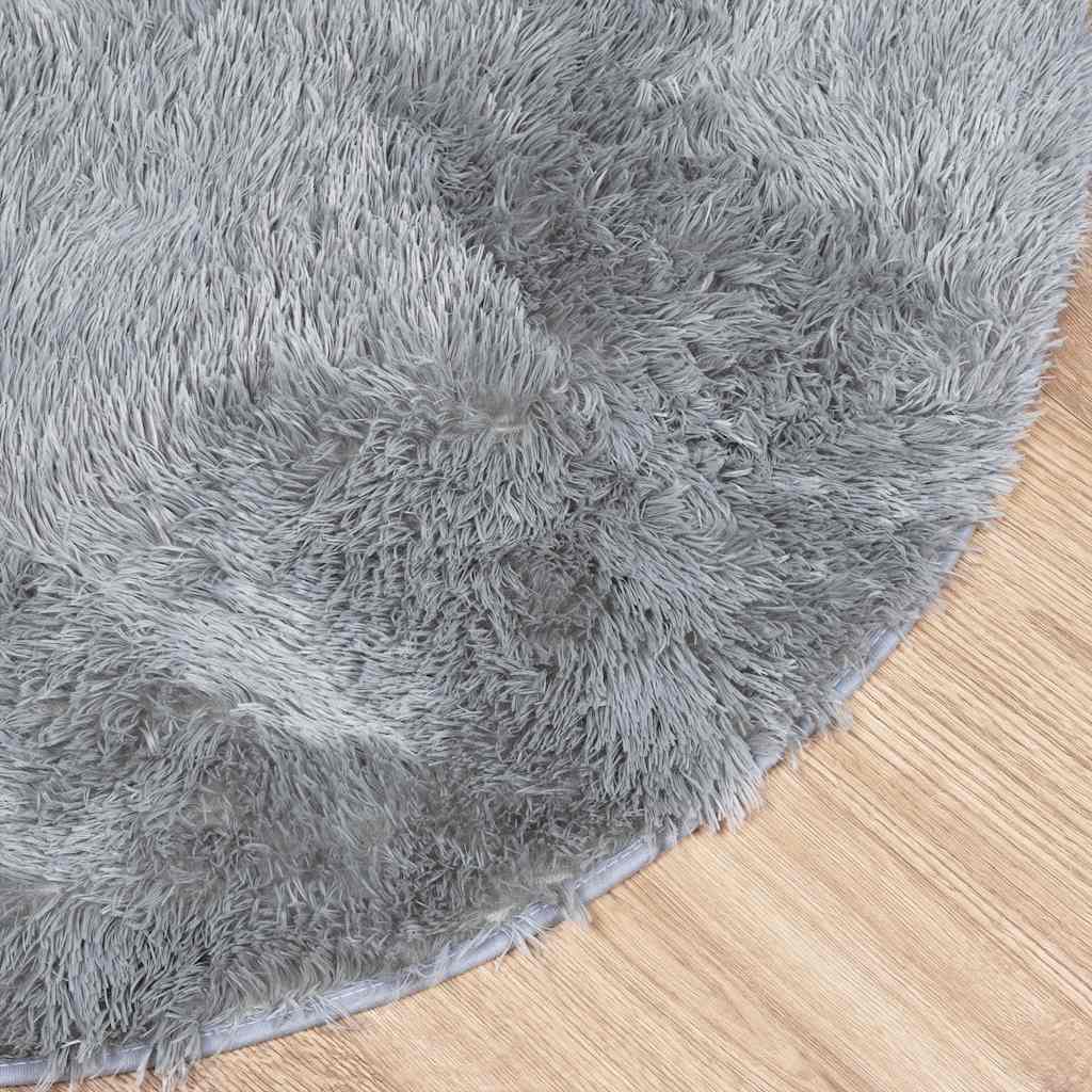 vidaXL Shaggy Rug High Pile NAVARRA Silver Grey 200x200 cm Polyester