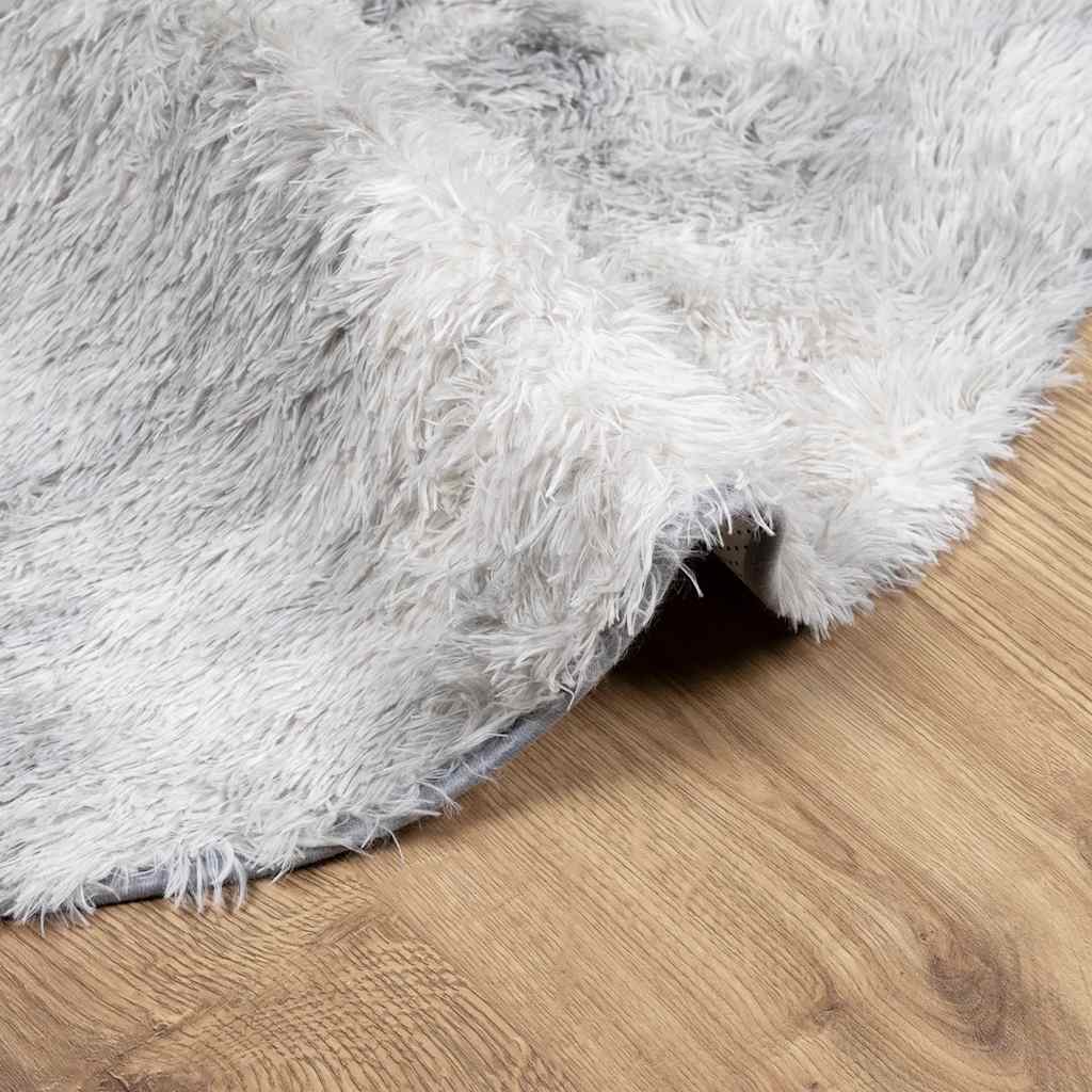 vidaXL Shaggy Rug High Pile NAVARRA Silver Grey 200x200 cm Polyester