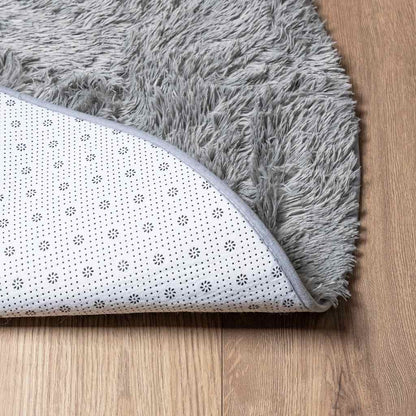 vidaXL Shaggy Rug High Pile NAVARRA Silver Grey 200x200 cm Polyester
