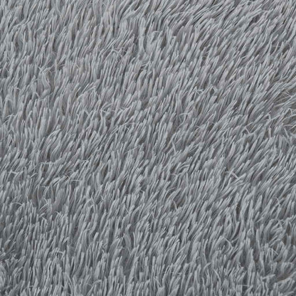 vidaXL Shaggy Rug High Pile NAVARRA Silver Grey 200x200 cm Polyester
