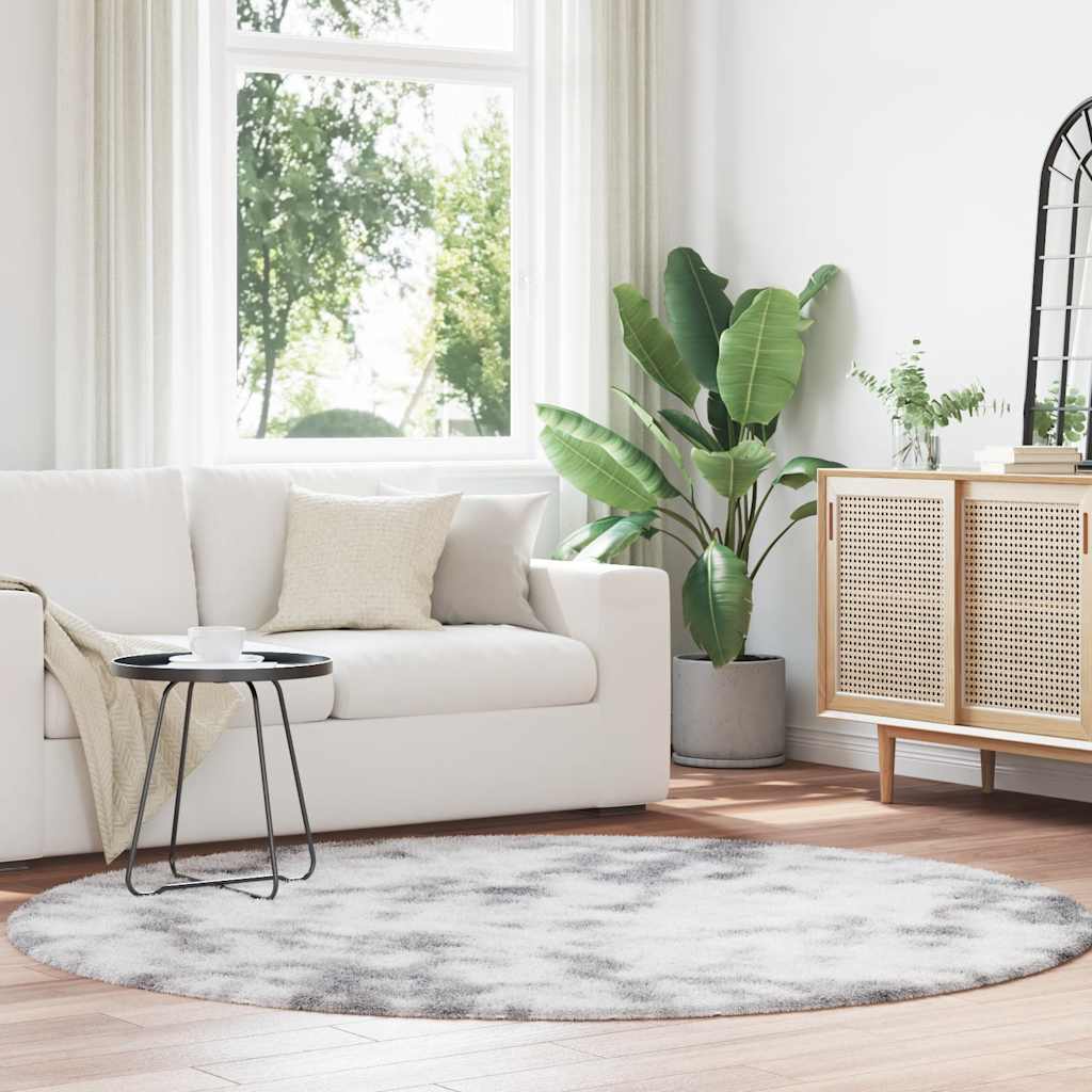 vidaXL Shaggy Rug High Pile NAVARRA Silver Grey 200x200 cm Polyester