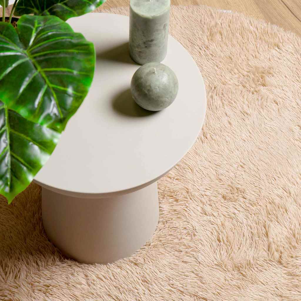 vidaXL Shaggy Rug High Pile NAVARRA Beige 240x240 cm Polyester