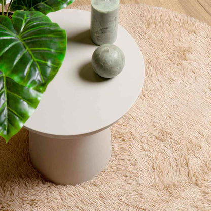 vidaXL Shaggy Rug High Pile NAVARRA Beige 240x240 cm Polyester
