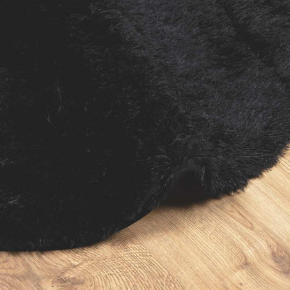 vidaXL Shaggy Rug High Pile NAVARRA Black 240x240 cm Polyester