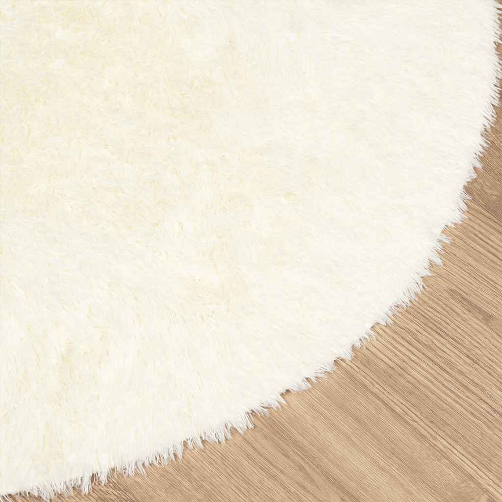 vidaXL Shaggy Rug High Pile NAVARRA Cream 240x240 cm Polyester