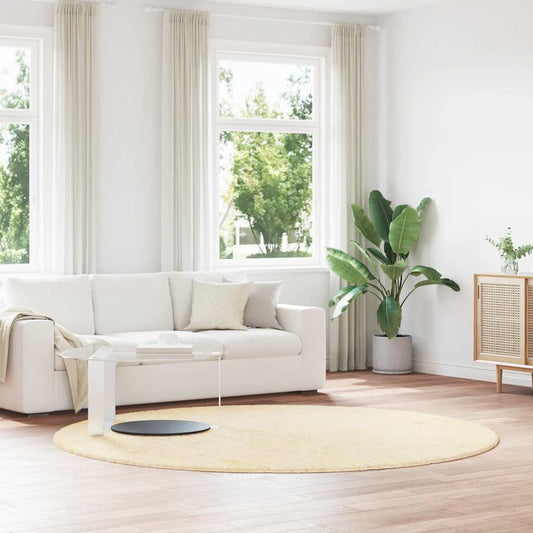 vidaXL Shaggy Rug High Pile NAVARRA Cream 240x240 cm Polyester
