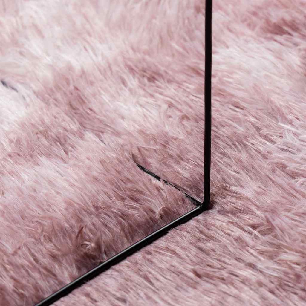 vidaXL Shaggy Rug High Pile NAVARRA Dusty Pink 240x240 cm Polyester