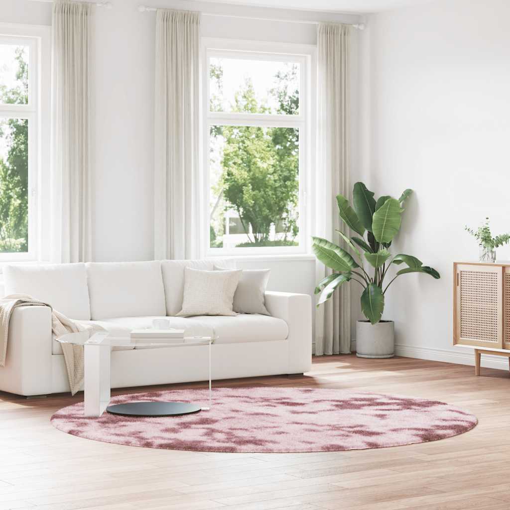 vidaXL Shaggy Rug High Pile NAVARRA Dusty Pink 240x240 cm Polyester