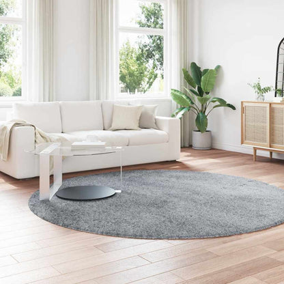 vidaXL Shaggy Rug High Pile NAVARRA Light Grey 240x240 cm Polyester