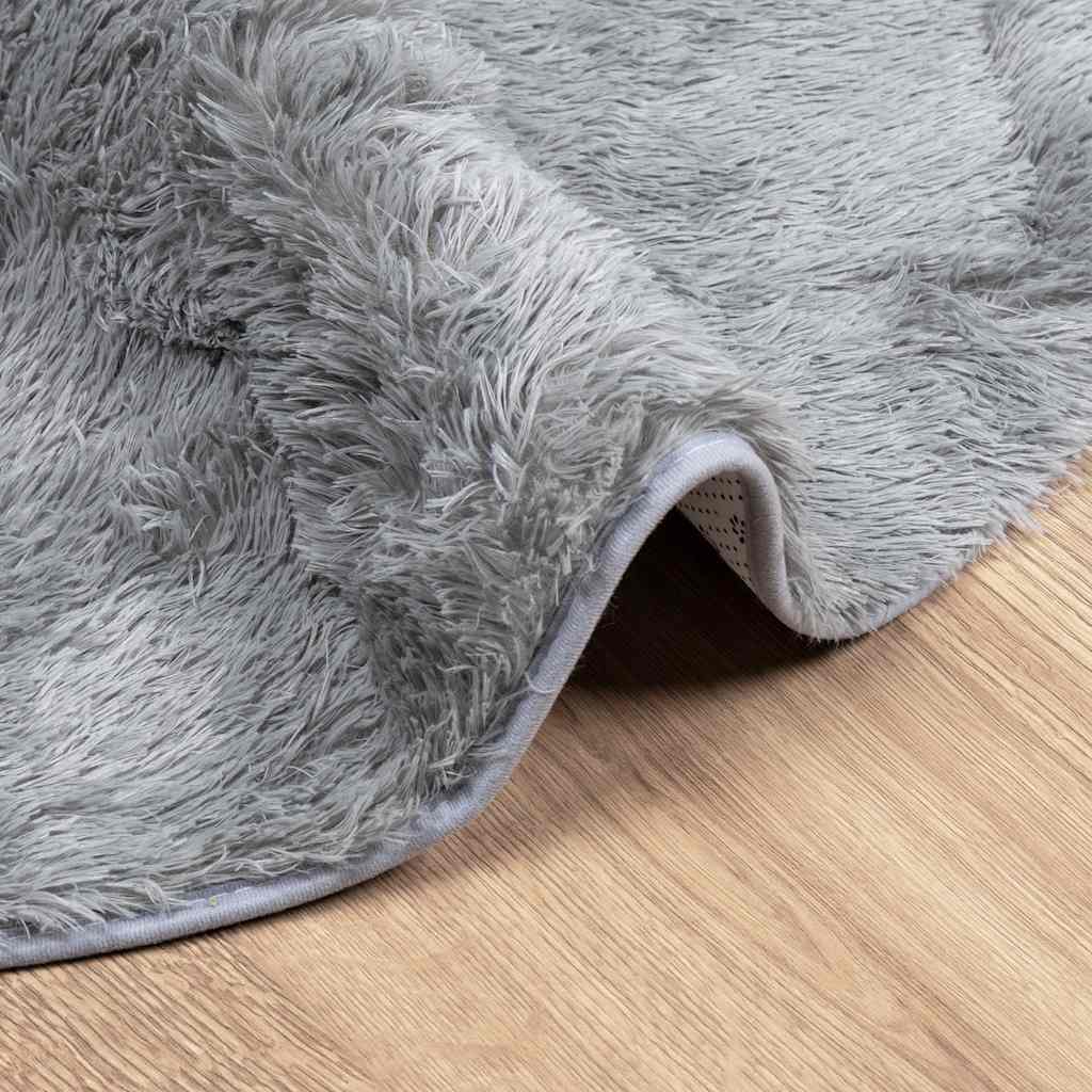vidaXL Shaggy Rug High Pile NAVARRA Light Grey 240x240 cm Polyester