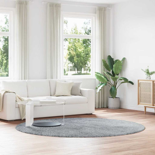 vidaXL Shaggy Rug High Pile NAVARRA Light Grey 240x240 cm Polyester