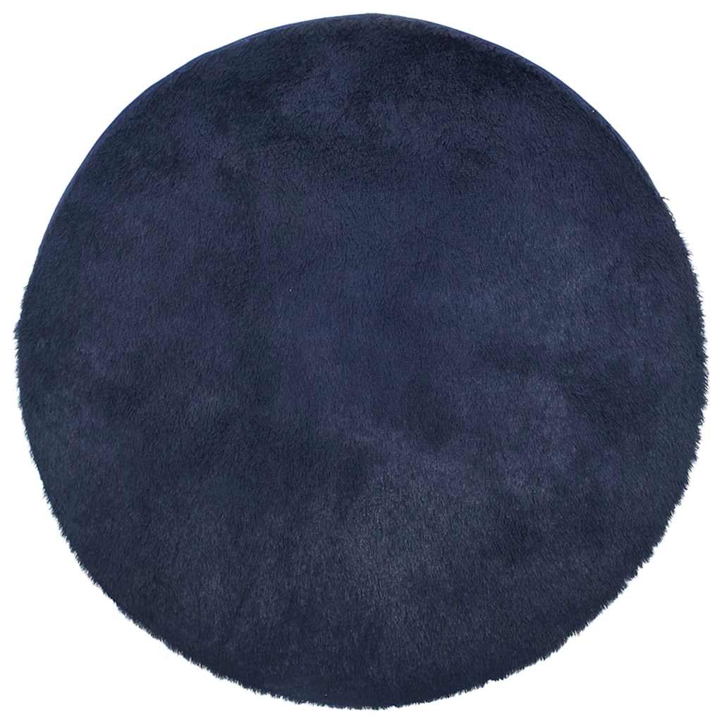 vidaXL Shaggy Rug High Pile NAVARRA Navy 240x240 cm Polyester