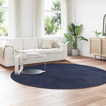 vidaXL Shaggy Rug High Pile NAVARRA Navy 240x240 cm Polyester