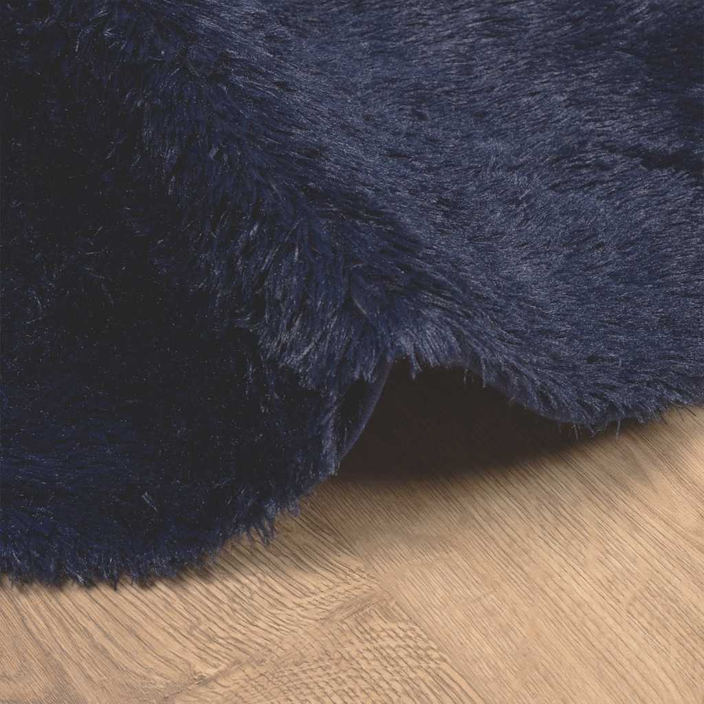 vidaXL Shaggy Rug High Pile NAVARRA Navy 240x240 cm Polyester
