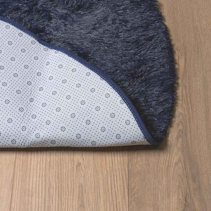 vidaXL Shaggy Rug High Pile NAVARRA Navy 240x240 cm Polyester