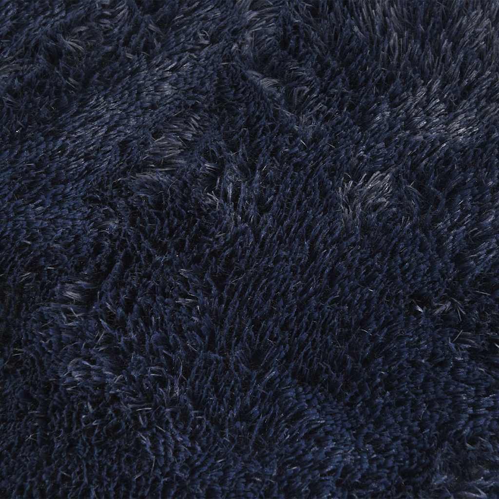 vidaXL Shaggy Rug High Pile NAVARRA Navy 240x240 cm Polyester