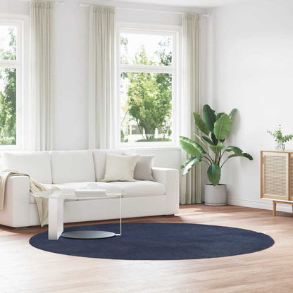 vidaXL Shaggy Rug High Pile NAVARRA Navy 240x240 cm Polyester