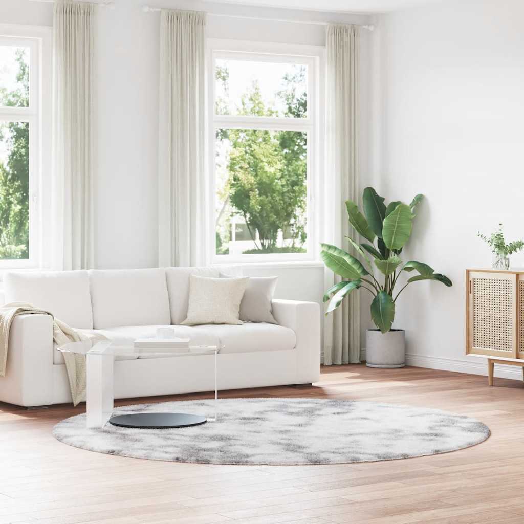 vidaXL Shaggy Rug High Pile NAVARRA Silver Grey 240x240 cm Polyester