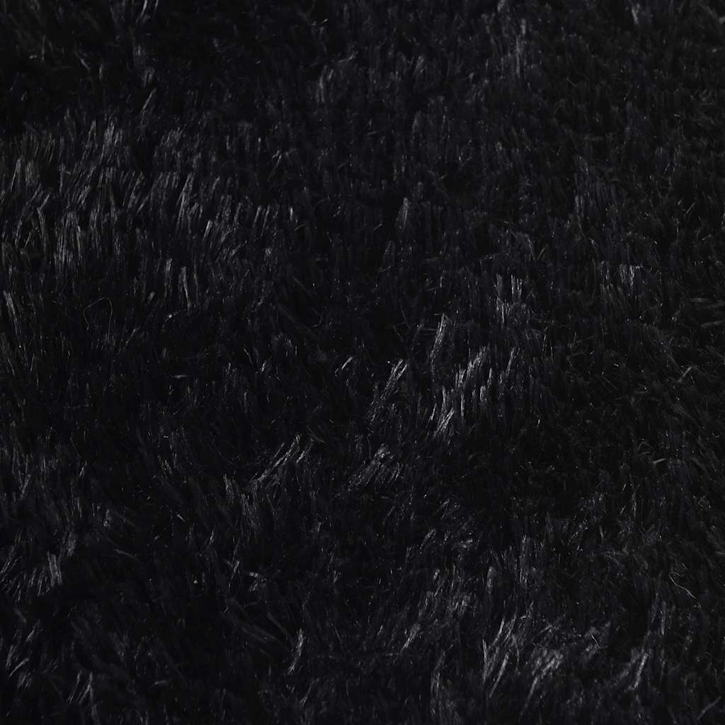 vidaXL Shaggy Rug High Pile NAVARRA Black 300x200 cm Polyester