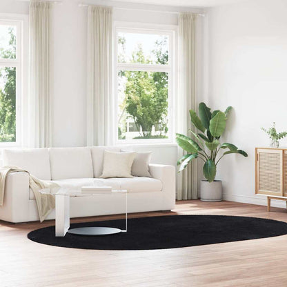 vidaXL Shaggy Rug High Pile NAVARRA Black 300x200 cm Polyester