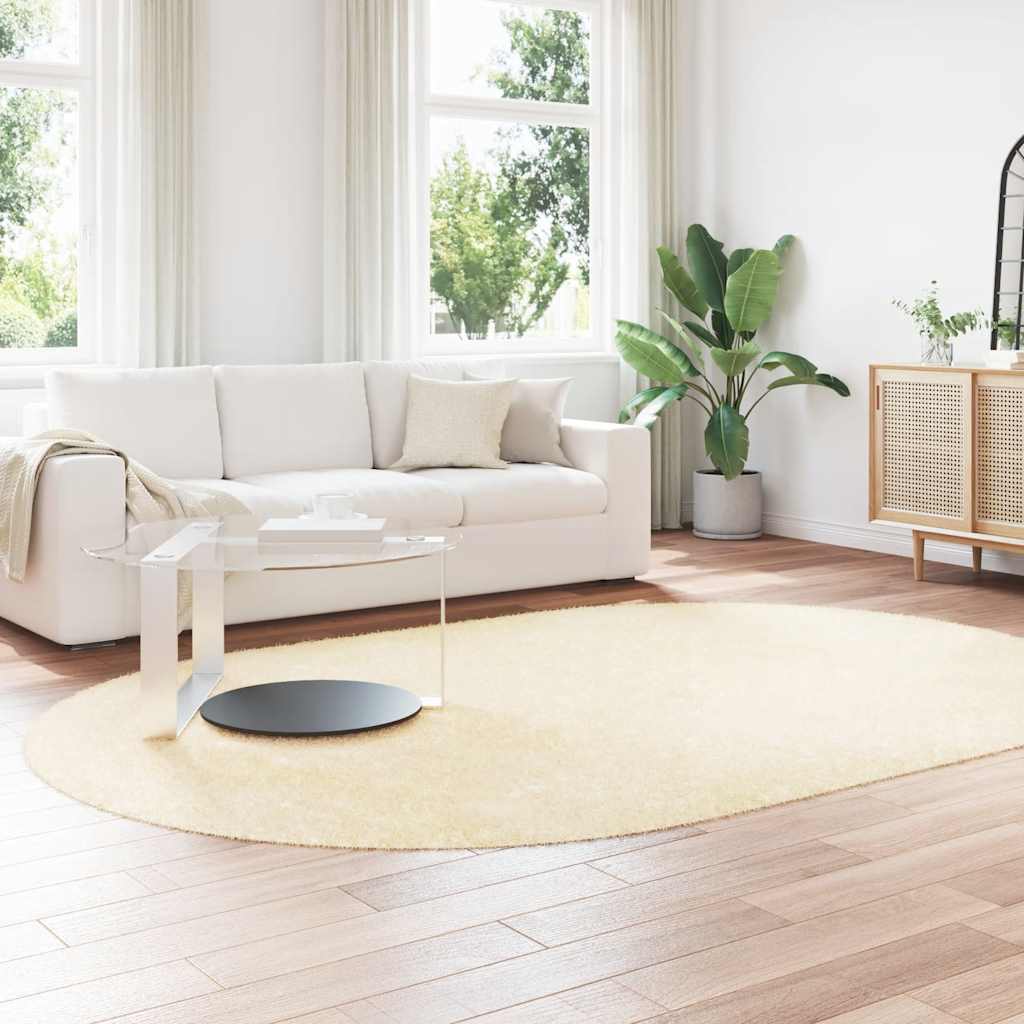 vidaXL Shaggy Rug High Pile NAVARRA Cream 300x200 cm Polyester
