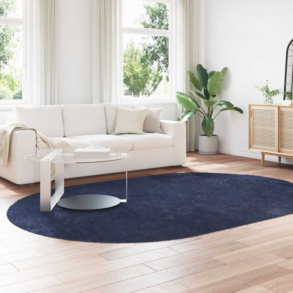 vidaXL Shaggy Rug High Pile NAVARRA Navy 300x200 cm Polyester