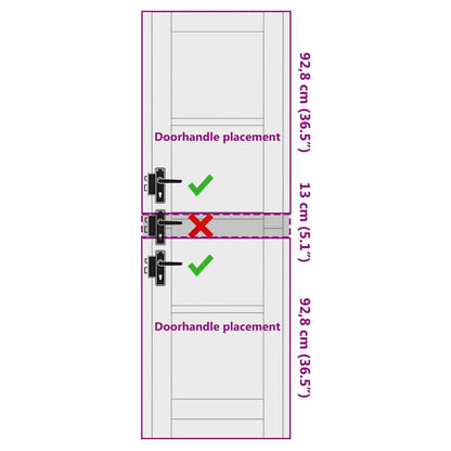 vidaXL Interior Door ORKDAL White Primed 61 x 198.5 cm