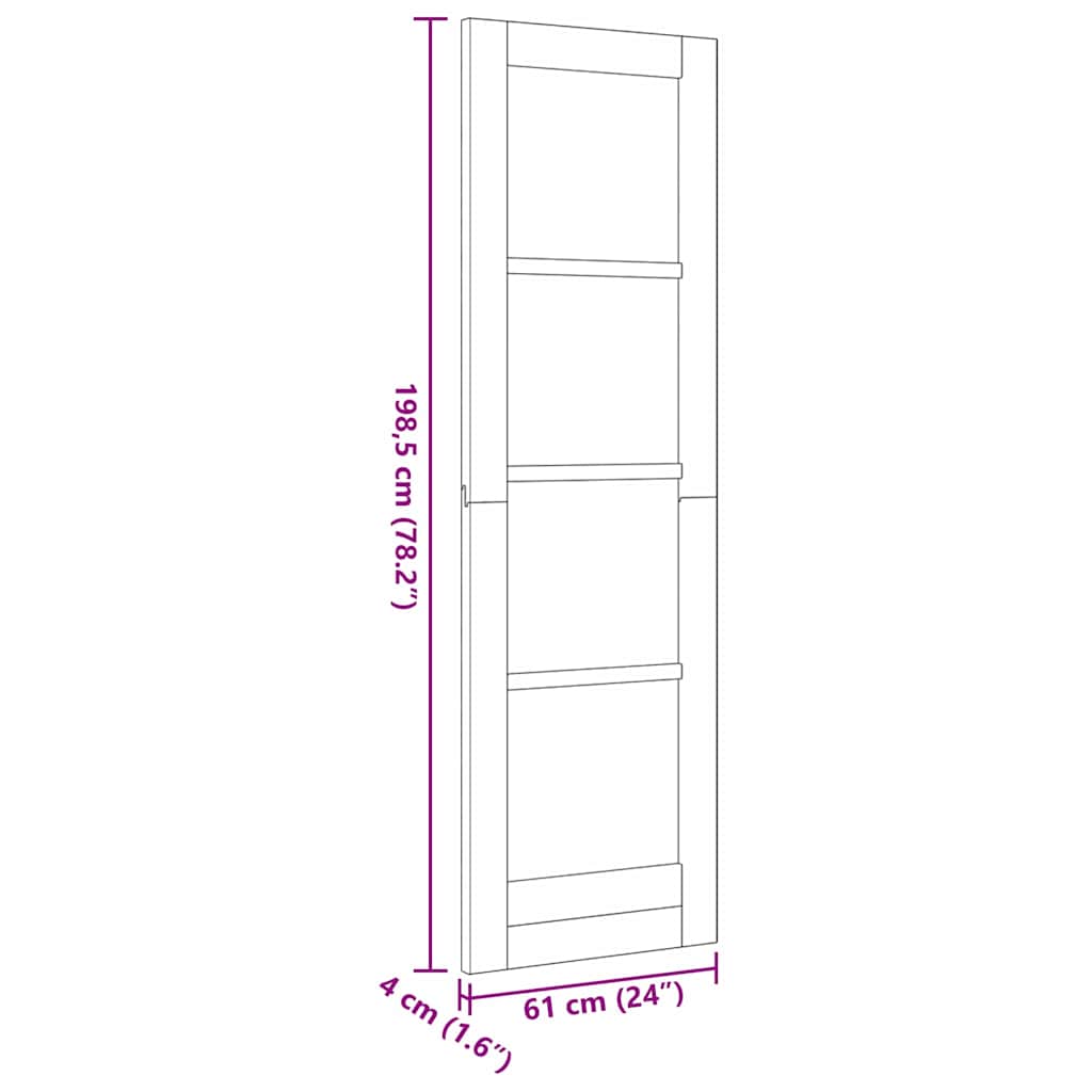 vidaXL Interior Door ORKDAL White Primed 61 x 198.5 cm