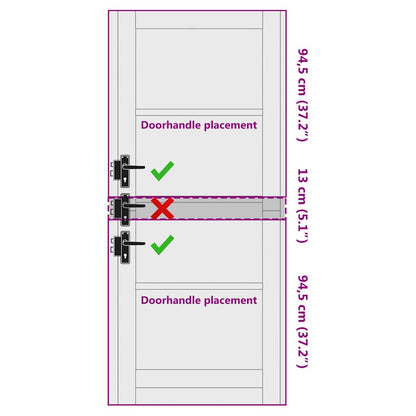vidaXL Interior Door ORKDAL White Primed 83 x 202 cm
