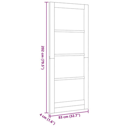 vidaXL Interior Door ORKDAL White Primed 83 x 202 cm