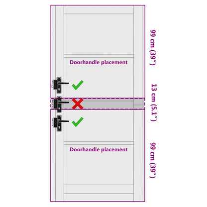 vidaXL Interior Door ORKDAL White Primed 93 x 211 cm