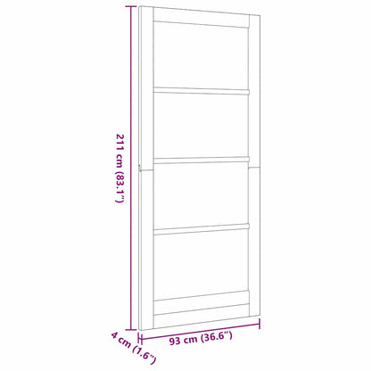 vidaXL Interior Door ORKDAL White Primed 93 x 211 cm
