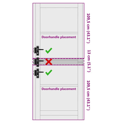 vidaXL Interior Door ORKDAL White Primed 93 x 232 cm