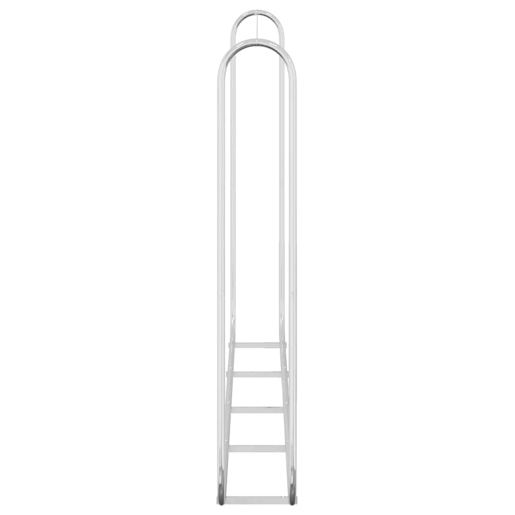 vidaXL Firewood Rack Wire 250x25x150 cm Galvanised steel