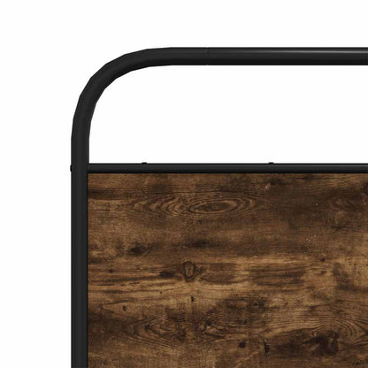 vidaXL Bed Frame Without Mattress 150x200 cm King Size Smoked Oak Engineered Wood