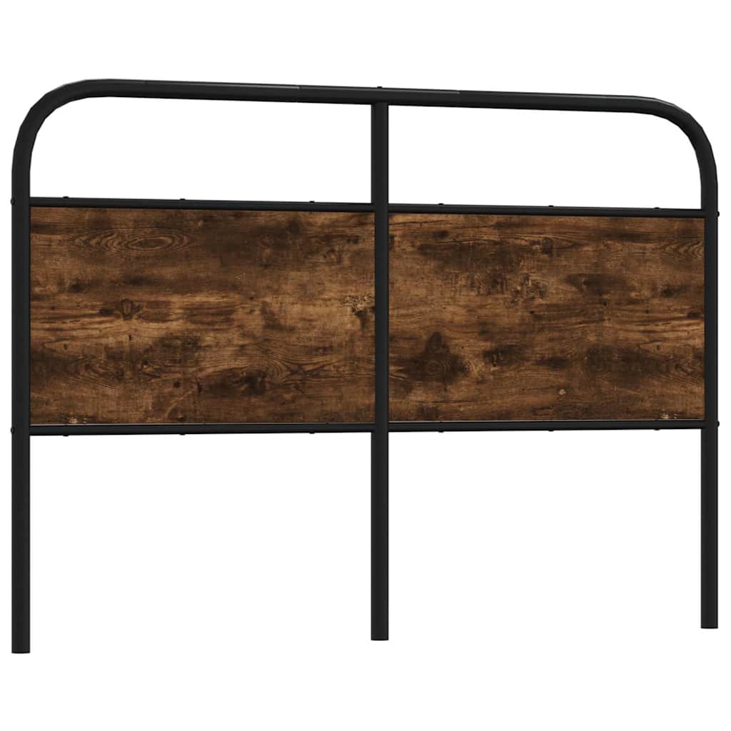 vidaXL Replace Headboard Smoked Oak 135 cm Steel and Engineered Wood