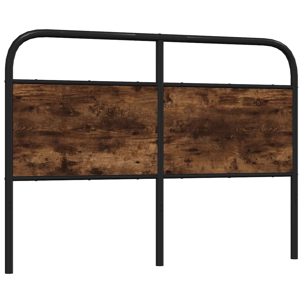 vidaXL Replace Headboard Smoked Oak 135 cm Steel and Engineered Wood