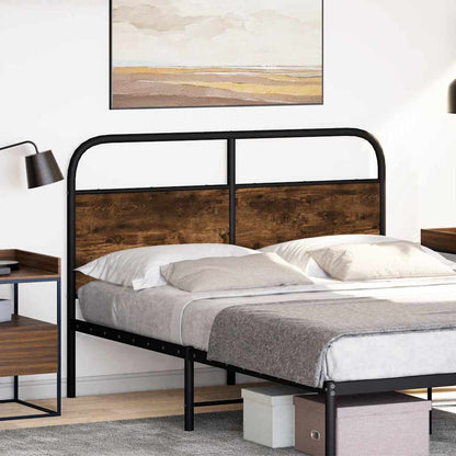 vidaXL Replace Headboard Smoked Oak 140 cm Steel and Engineered Wood