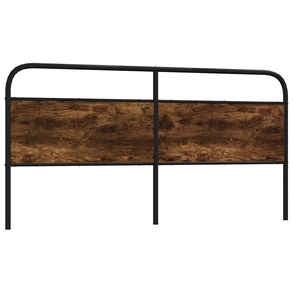 vidaXL Replace Headboard Smoked Oak 180 cm Steel and Engineered Wood